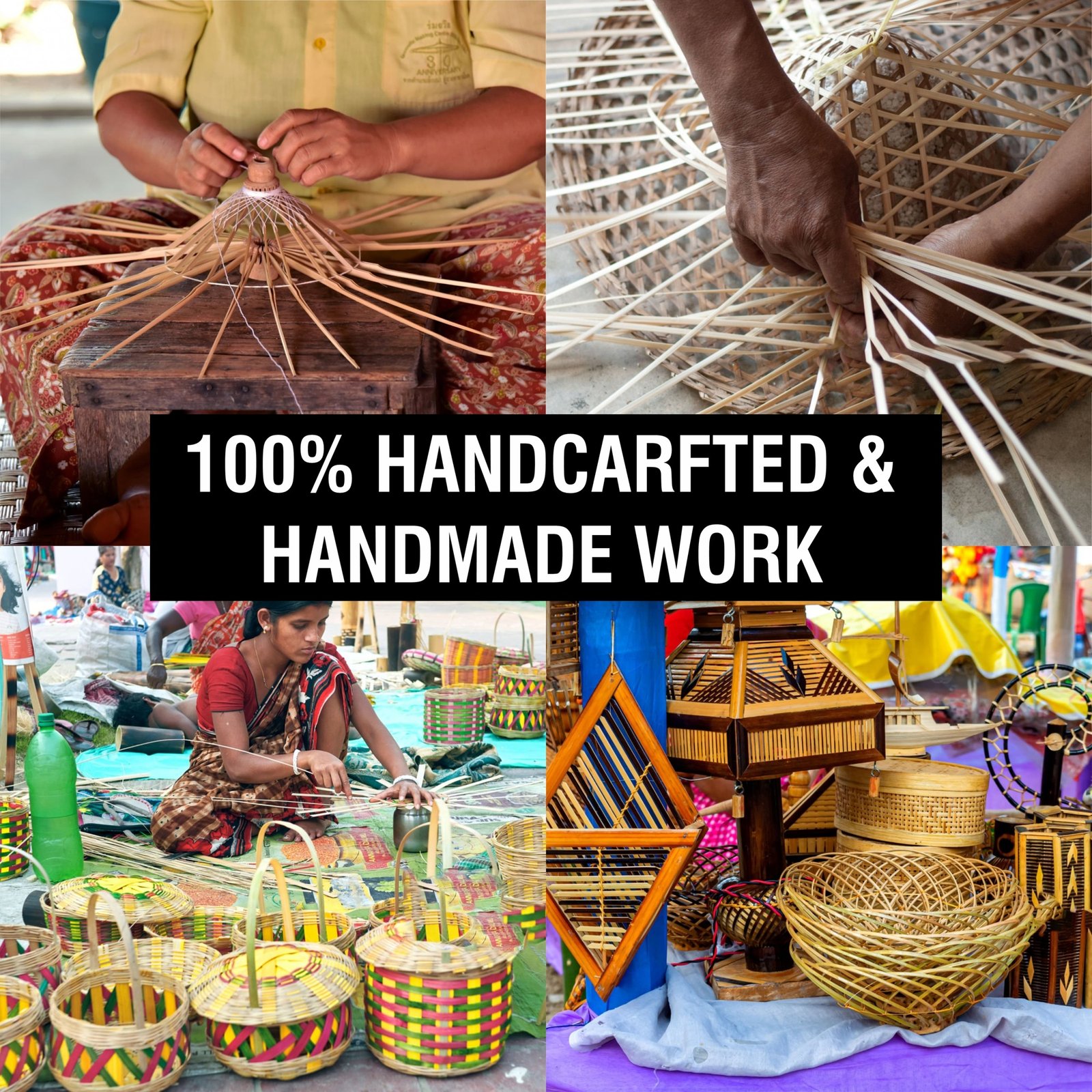 Himaearth Organic Handcrafted, Organic and Natural & Eco Friendly Bamboo Table Lamp/Light/Shade for Indoor/Outdoor/Livingroom/Bedroom/Kitchen/Drawingroom & Home Decor - Image 7