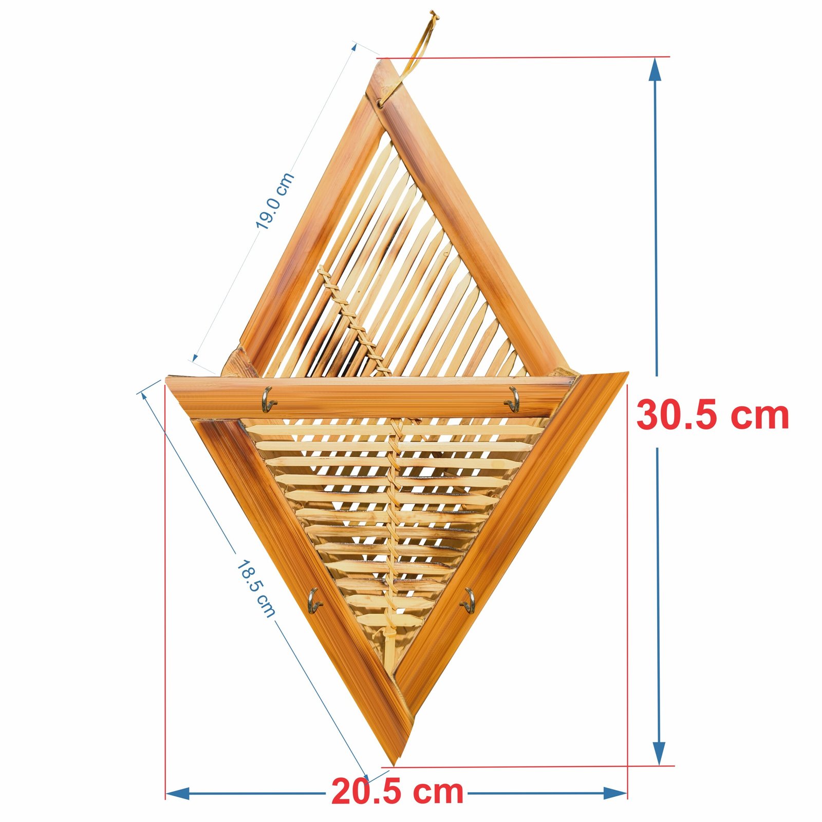 Himaearth Organic Bamboo Wall Mounted Hanging with 4 Keyholder, for Flower Pot, Decorative showpiece for Office Home - Image 2