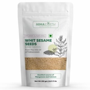 Himaearth Organic White Sesame Raw Seeds, From Uttarakhand Hills, 100% Natural Seeds, Edible Seeds, white til